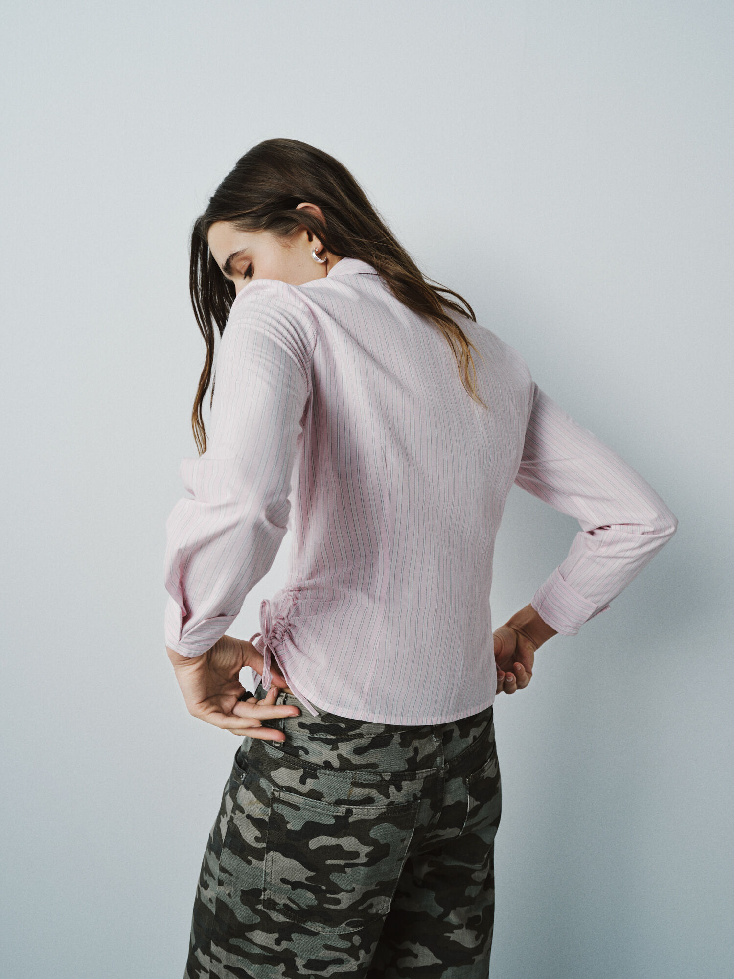 High Spirits Blusa p&eacute;talo fucsia