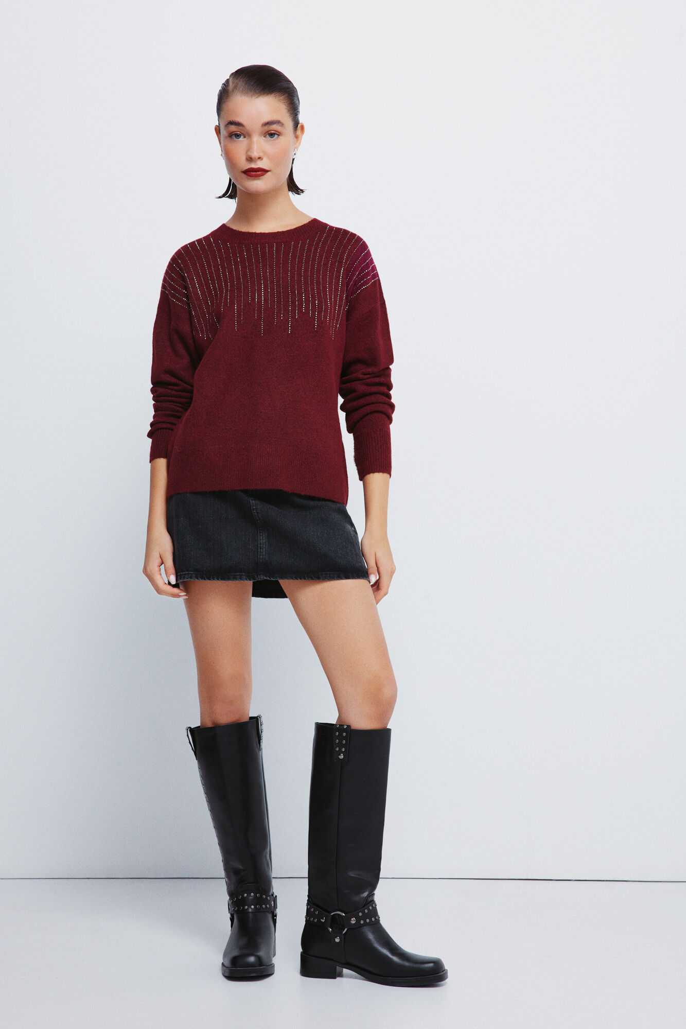 Springfield Jersey de cristal de fantas&iacute;a p&uacute;rpura