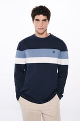 Springfield Playera manga larga cortes azul