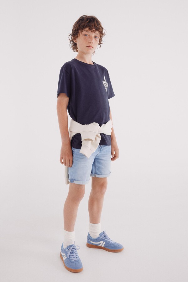 Springfield Kids Camiseta rombo niño azul