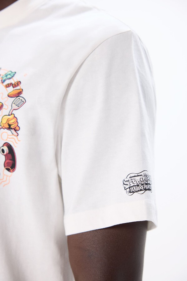 Springfield Playera Bob Esponja marfil