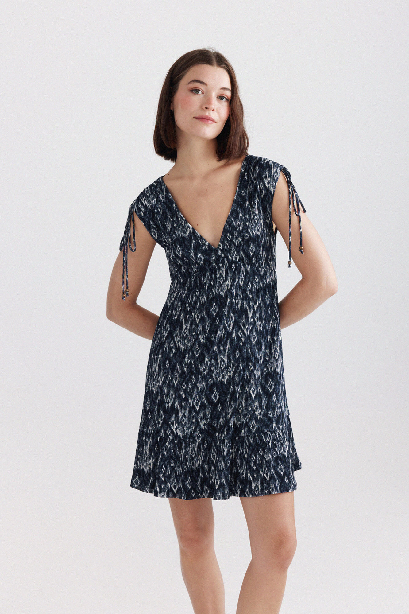 Springfield Vestido con cordones en los hombros
