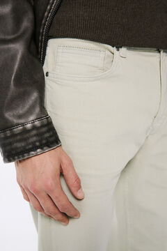 Springfield Pantalón color lavado slim fit kaki
