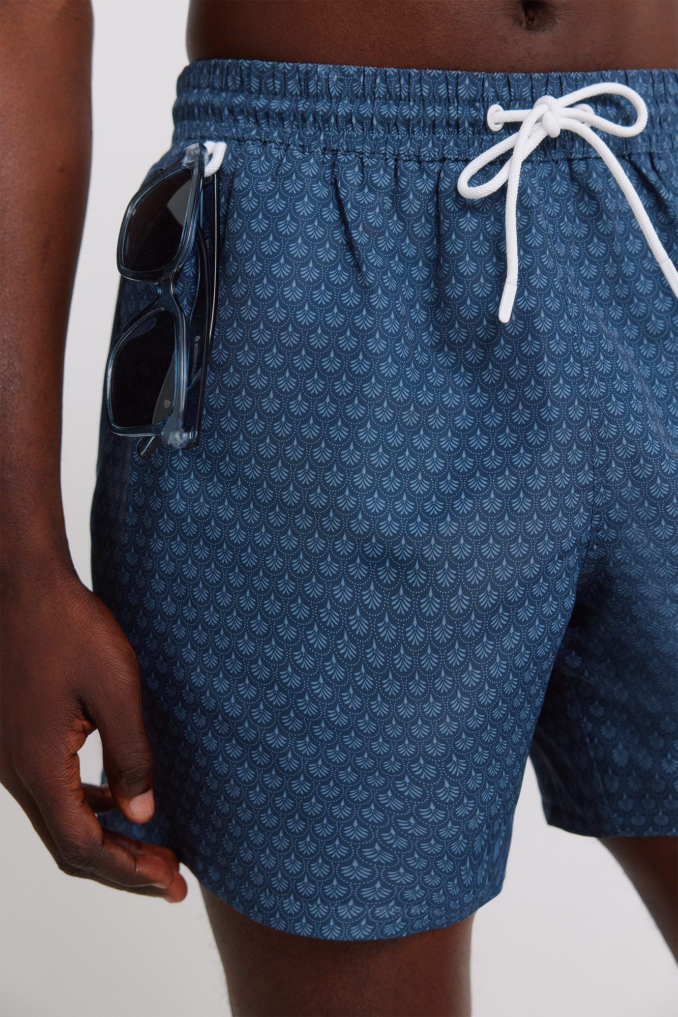 Springfield Traje de ba&ntilde;o estampado mosaico con bolsillo y cierre azul