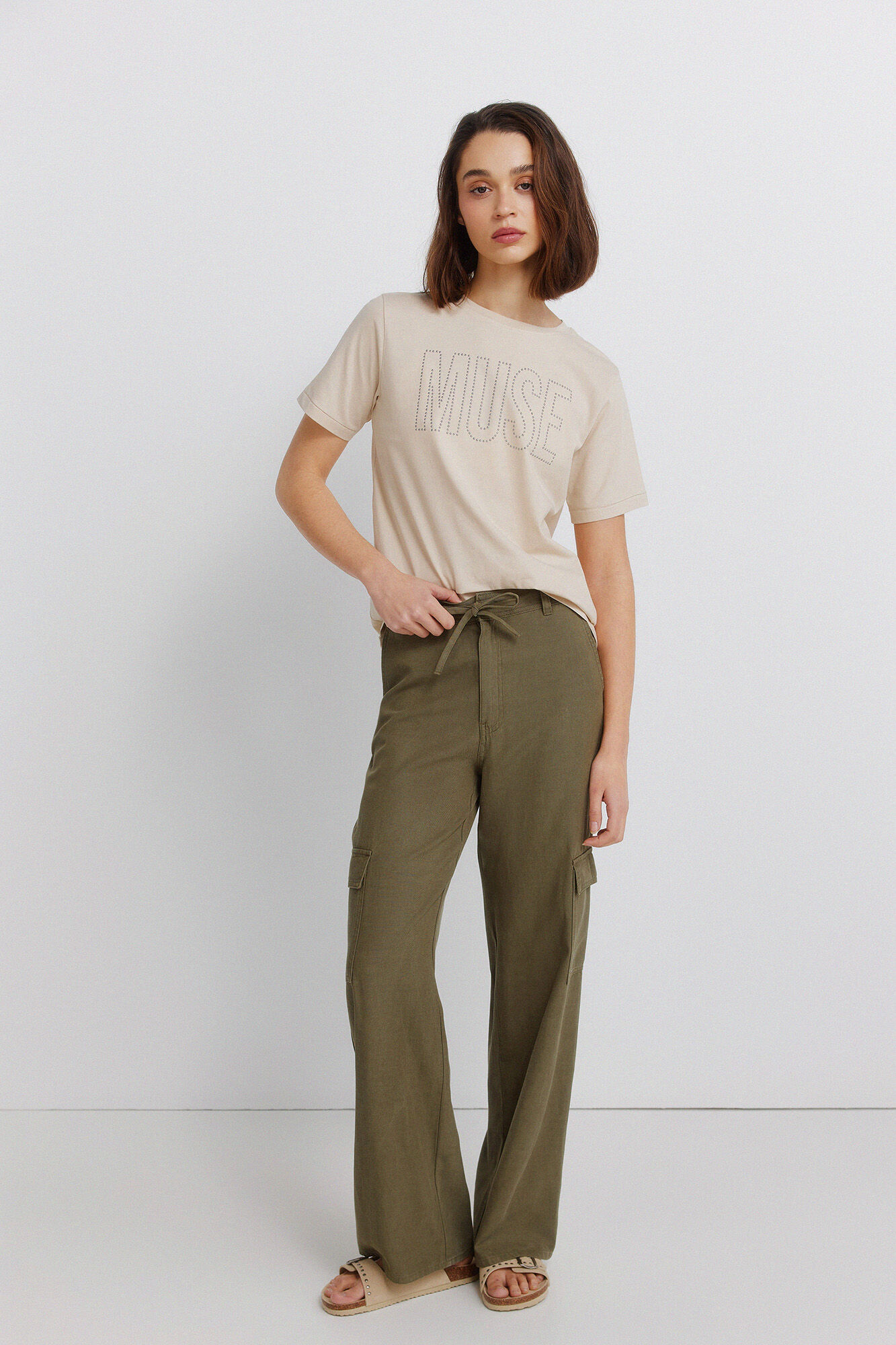 Springfield Playera manga corta con estoperoles