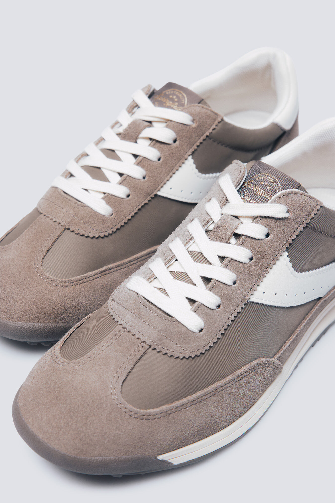 Springfield Sneaker de piel estilo retro caf&eacute;