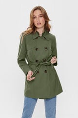 Springfield Gabardina midi con cinturón verde