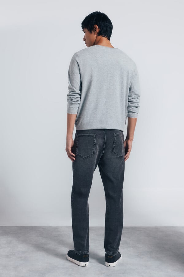 Springfield Jeans ajustados con lavado gris oscuro gris