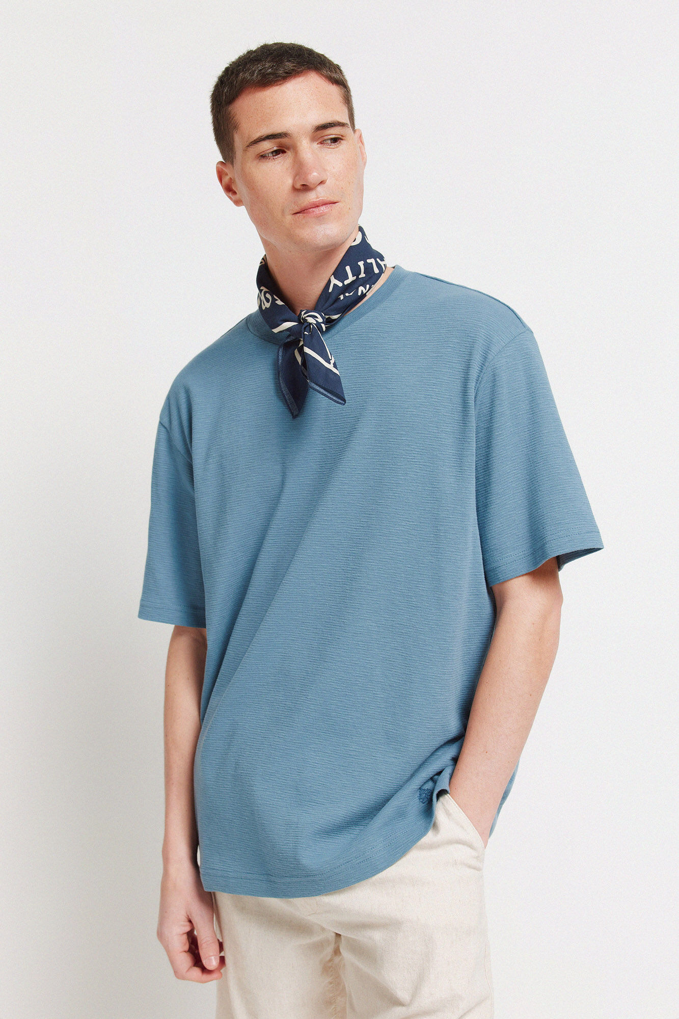 Springfield Playera textura azul