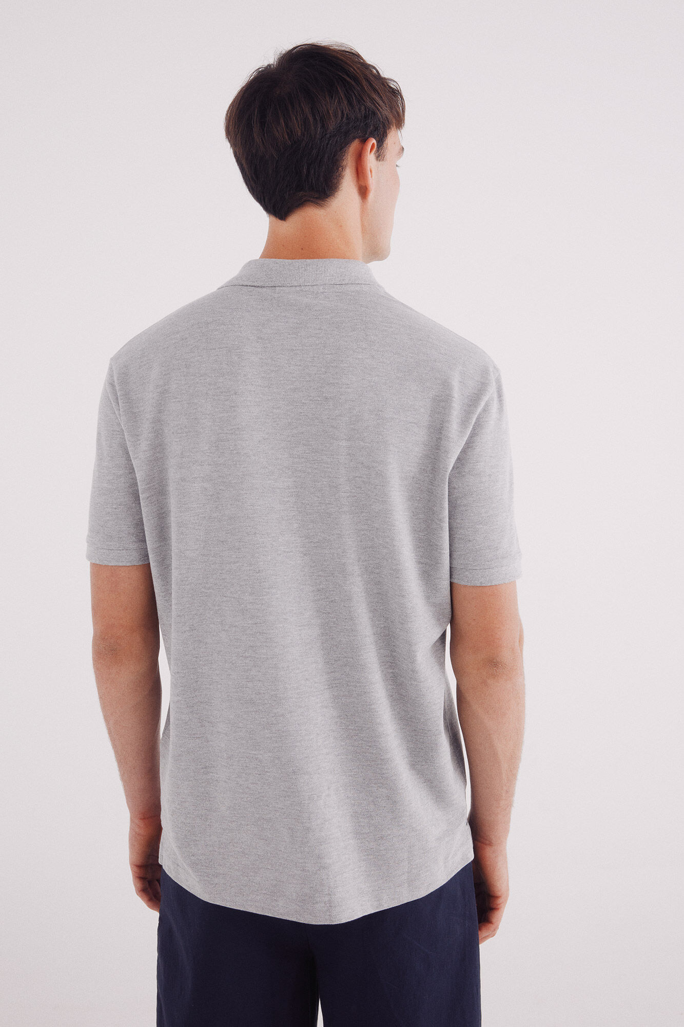 Springfield Polo piqu&eacute; b&aacute;sico regular fit gris