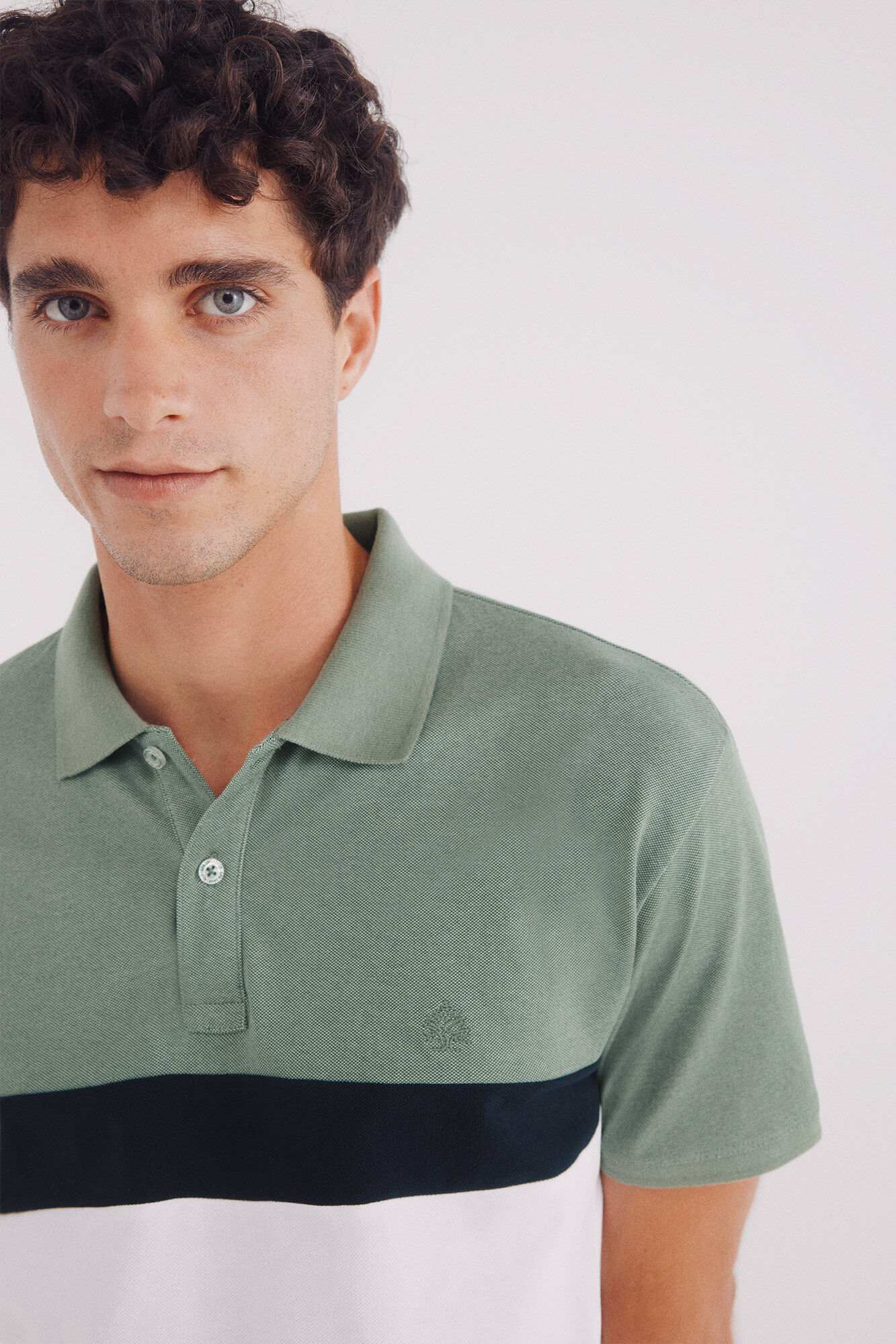 Springfield Polo piqu&eacute; bloques color slim fit