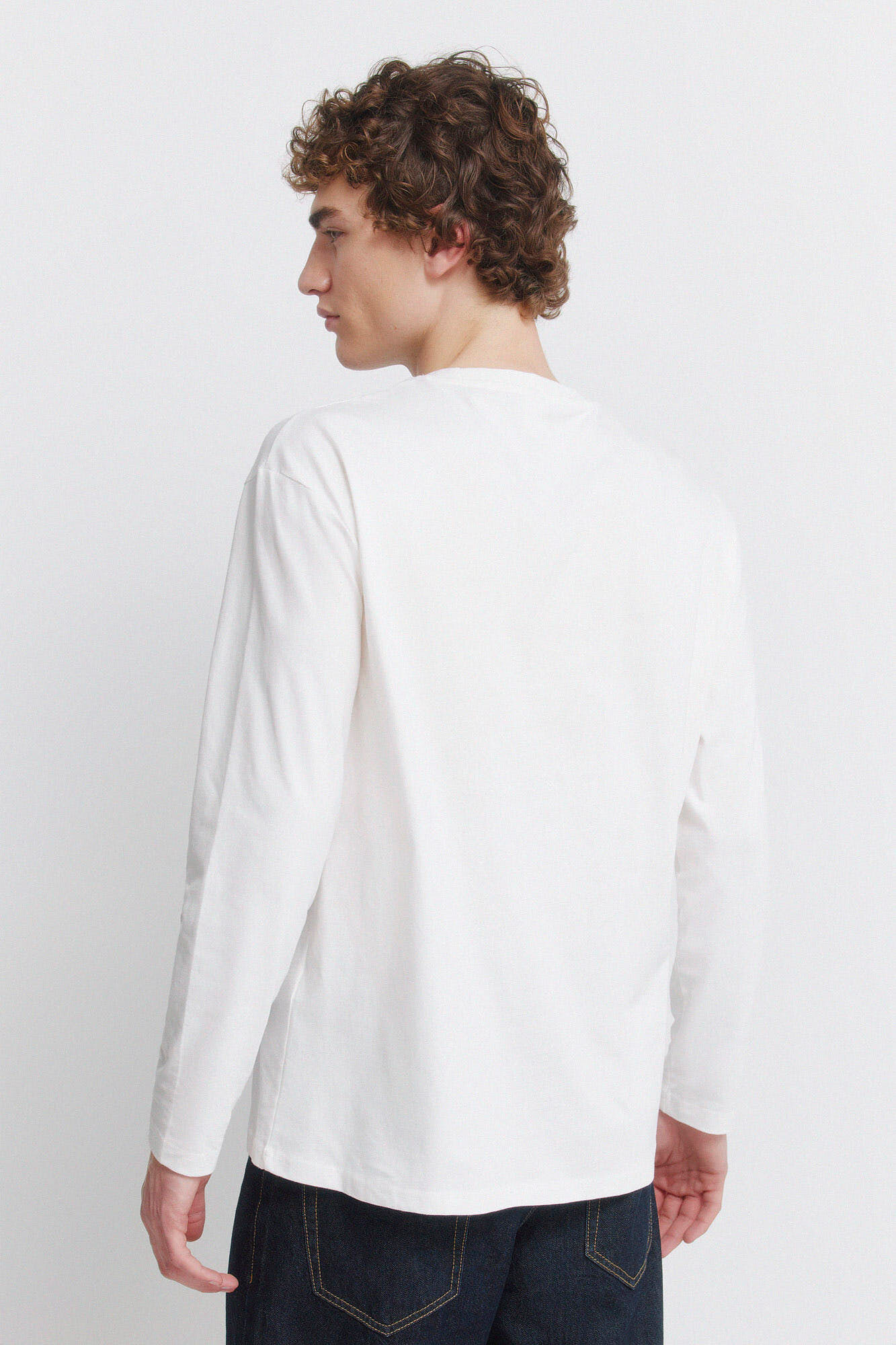 Springfield Camiseta manga larga carbono marfil