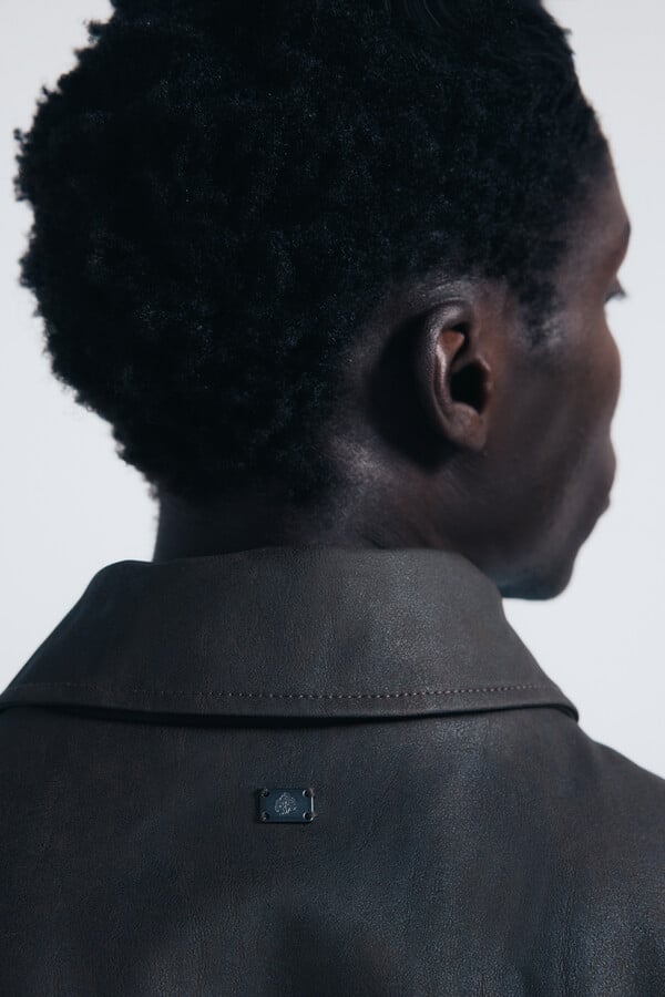 Springfield Chamarra efecto piel estampado