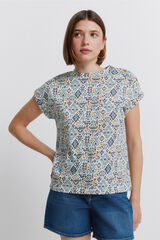 Springfield Playera estampada con botones natural