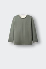 Springfield Kids Playera manga larga b&aacute;sica para ni&ntilde;o verde