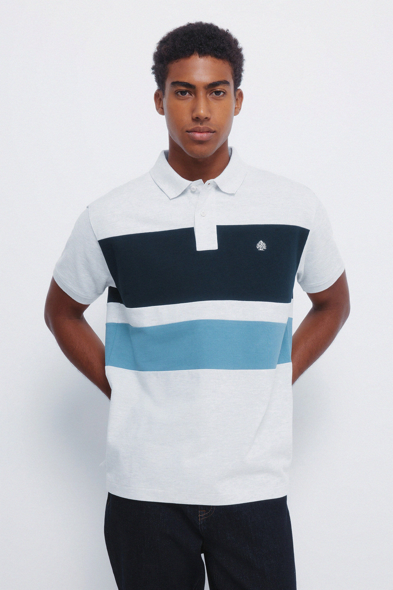 Springfield Polo regular fit en piqu&eacute; color block