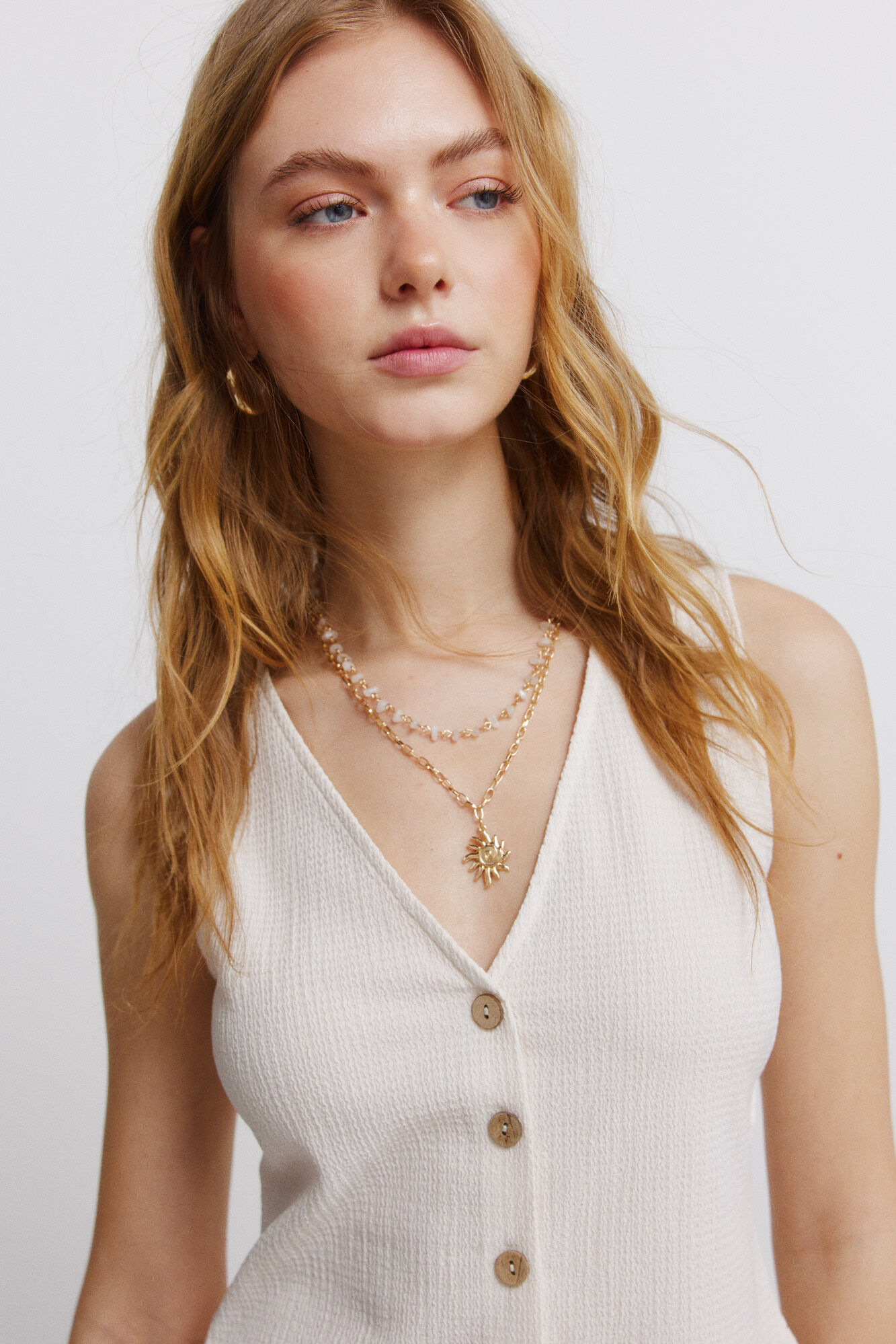 Springfield Playera de tirantes con botones