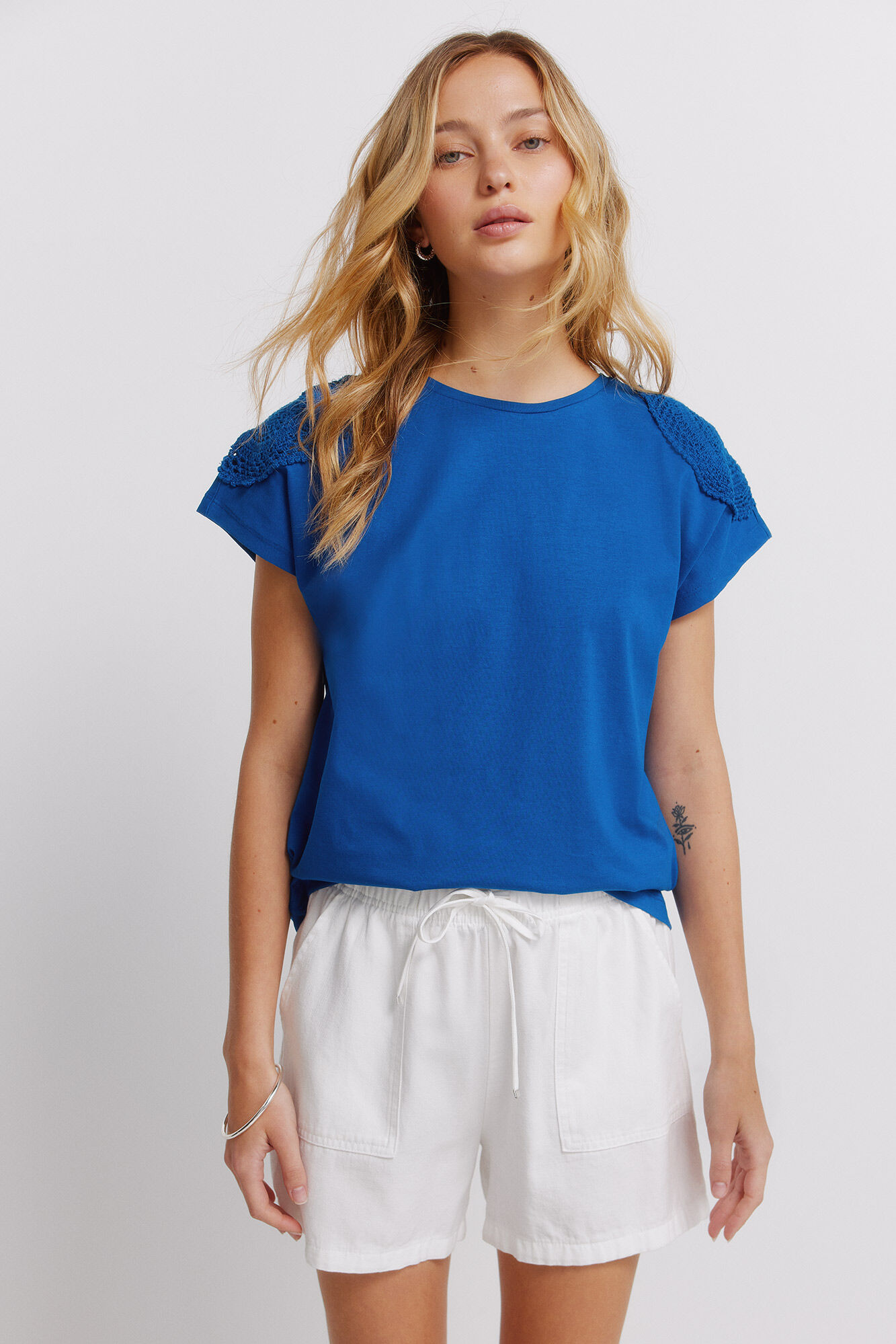 Springfield Playera de crochet con hombros