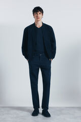 Springfield Pantalón slim fit lavado azul