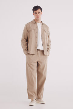 Springfield Sobrecamisa rústica beige