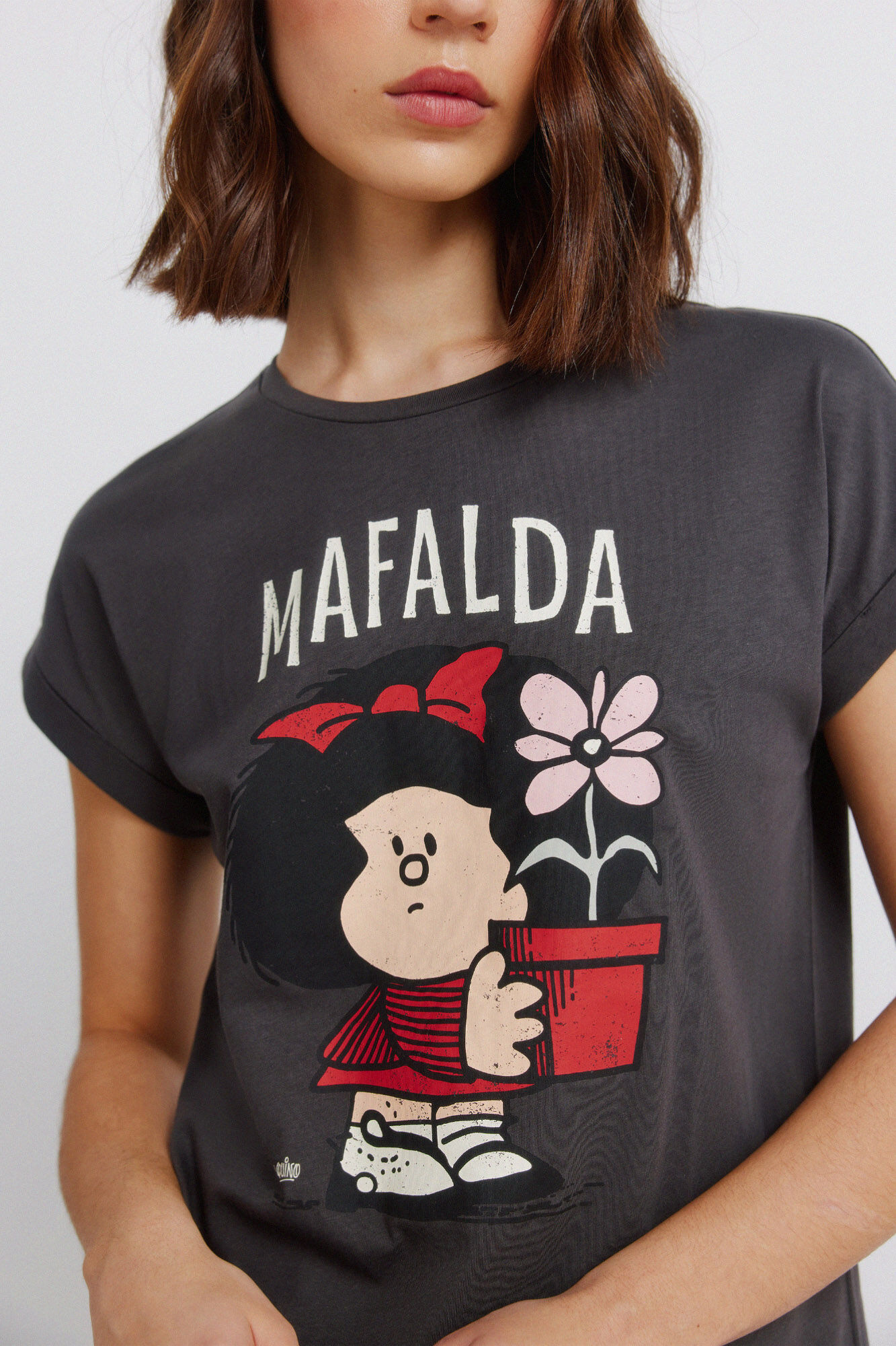 Springfield Playera "Mafalda" gris
