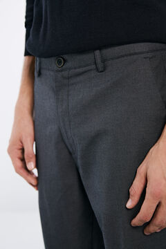 Springfield Pantalón chino vestir estructura bicolor gris