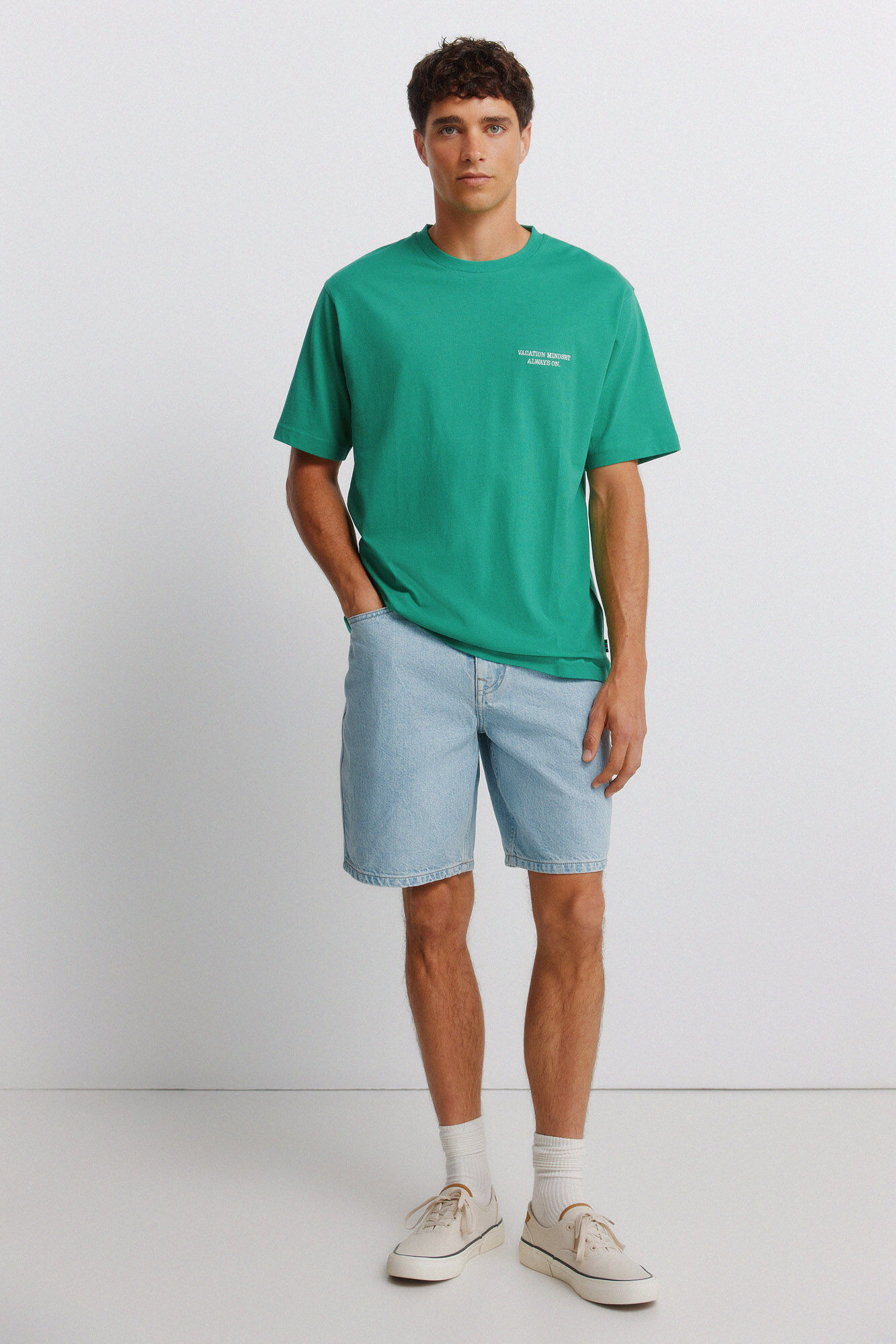 Springfield Playera mucho vibes estampado