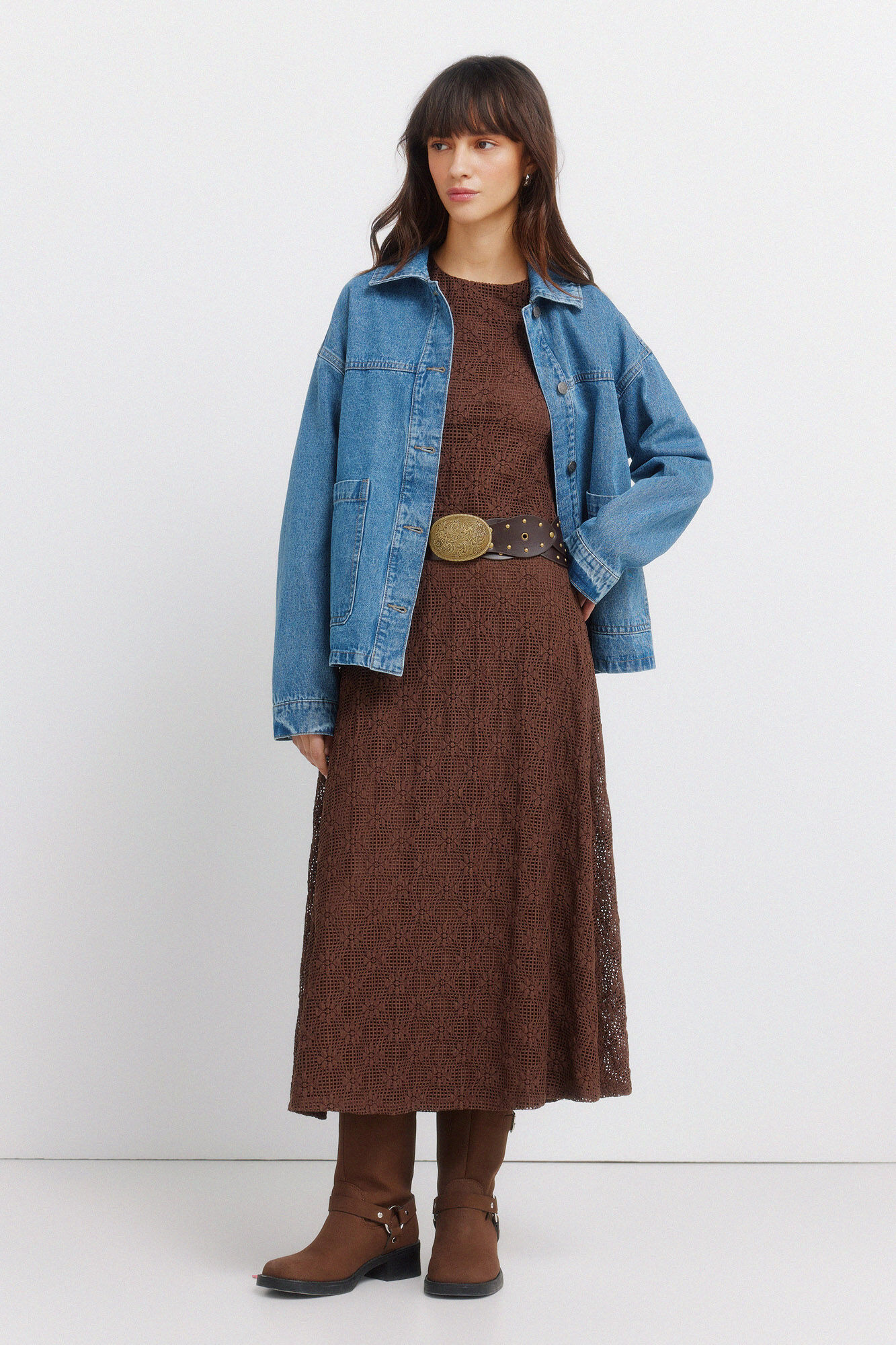 Springfield Vestido estructurado de manga larga