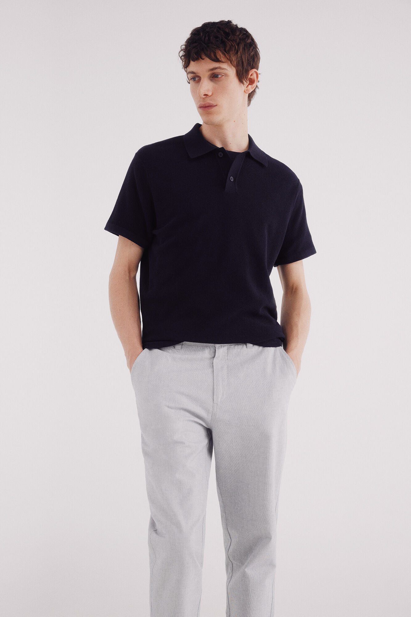 Springfield Pantal&oacute;n ligero estructura slim fit azul