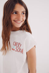 Springfield Playera cherry soda niña natural