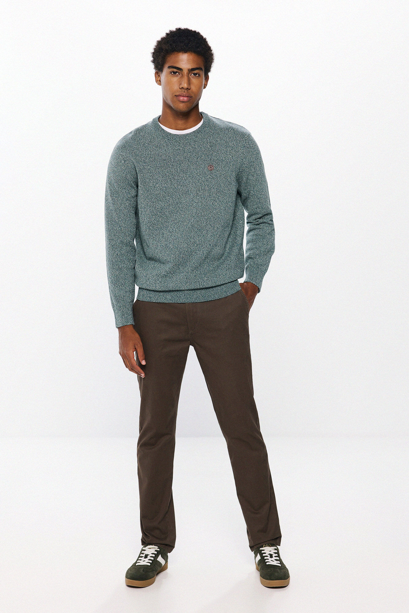 Springfield Su&eacute;ter liso torzal azul