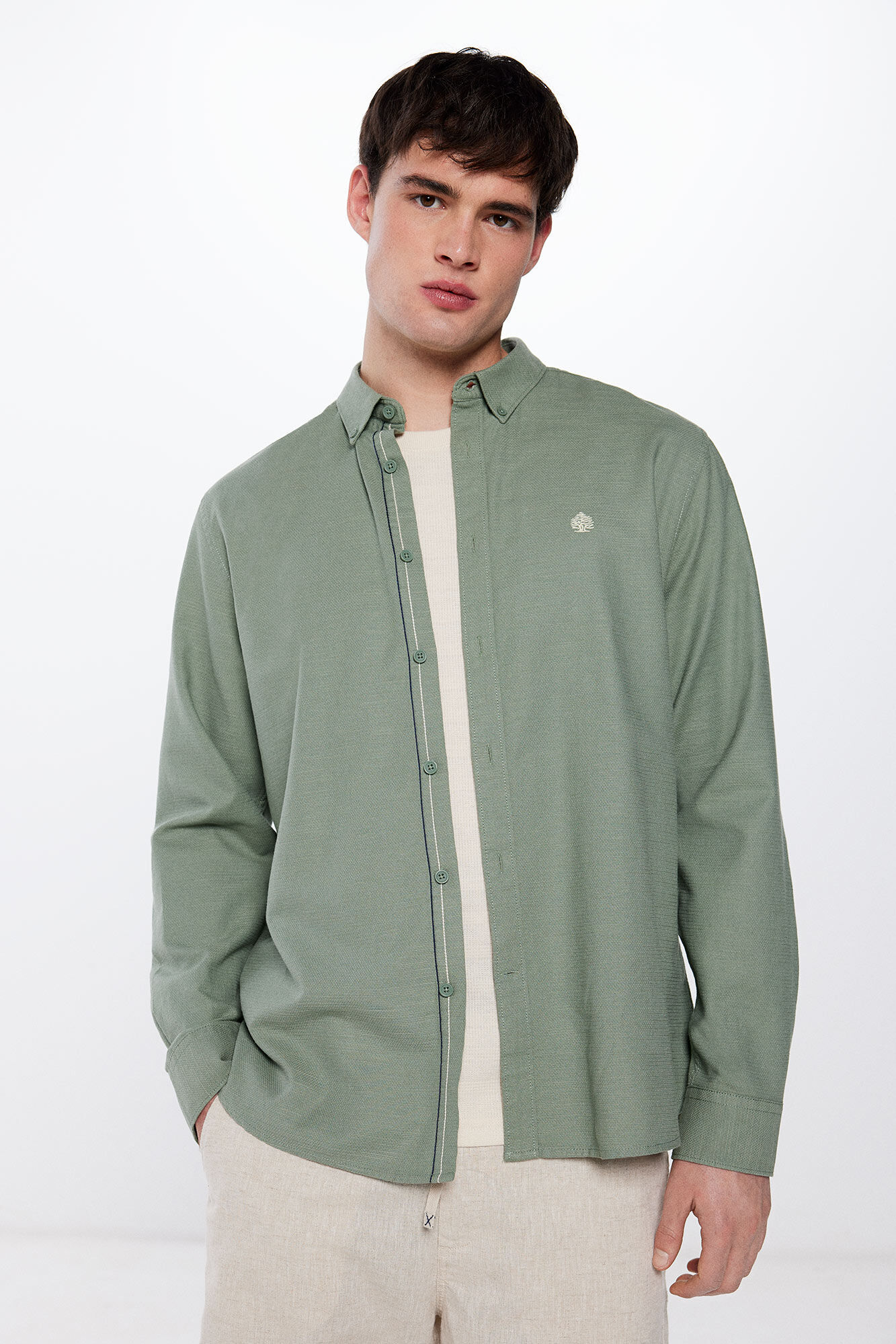 Camisa verde springfield deals