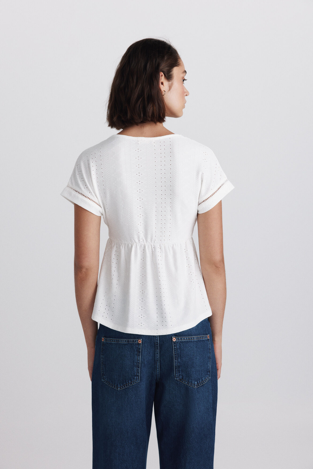 Springfield Playera de tirantes con volantes blanco