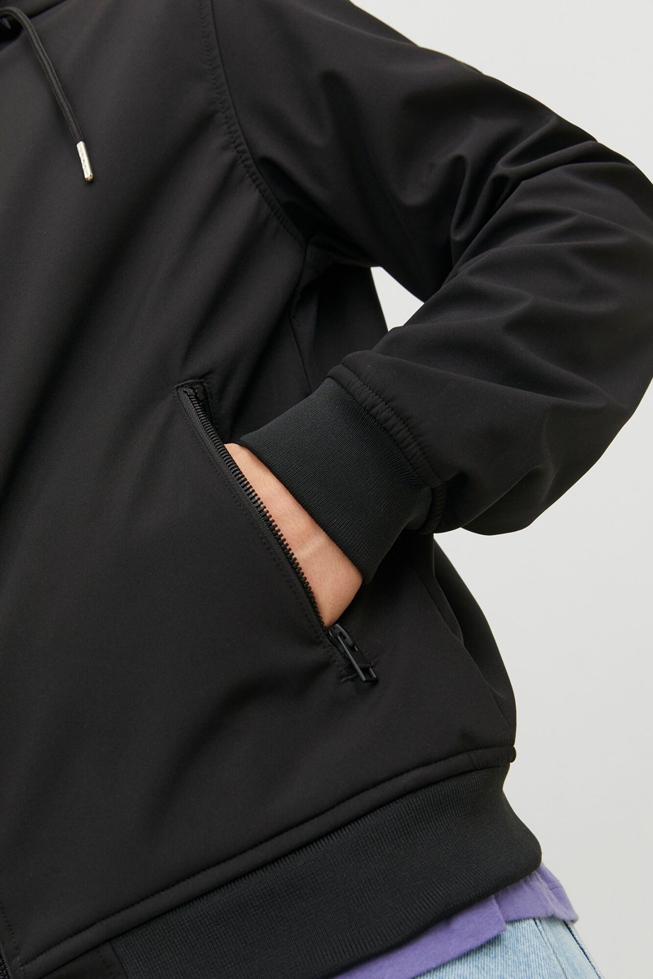 Jack & Jones Chamarra softshell con capucha negro