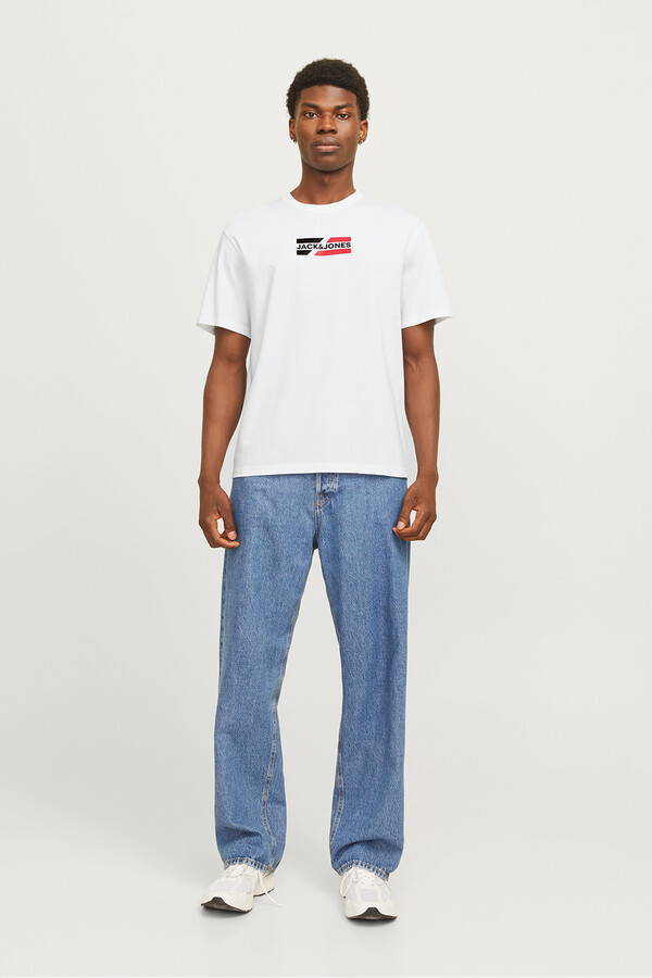 Jack & Jones Playera regular fit logo natural