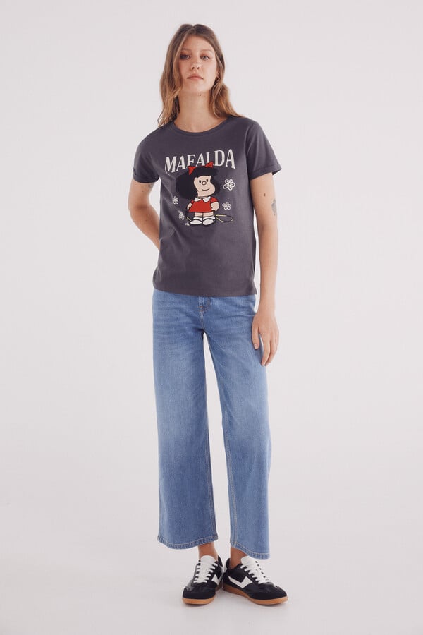 Springfield Playera "Mafalda" gris