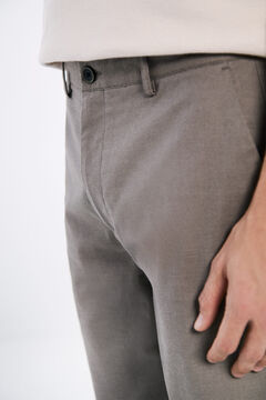Springfield Pantalón chino vestir estructura bicolor café