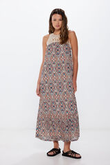Springfield Vestido midi halter crochet café