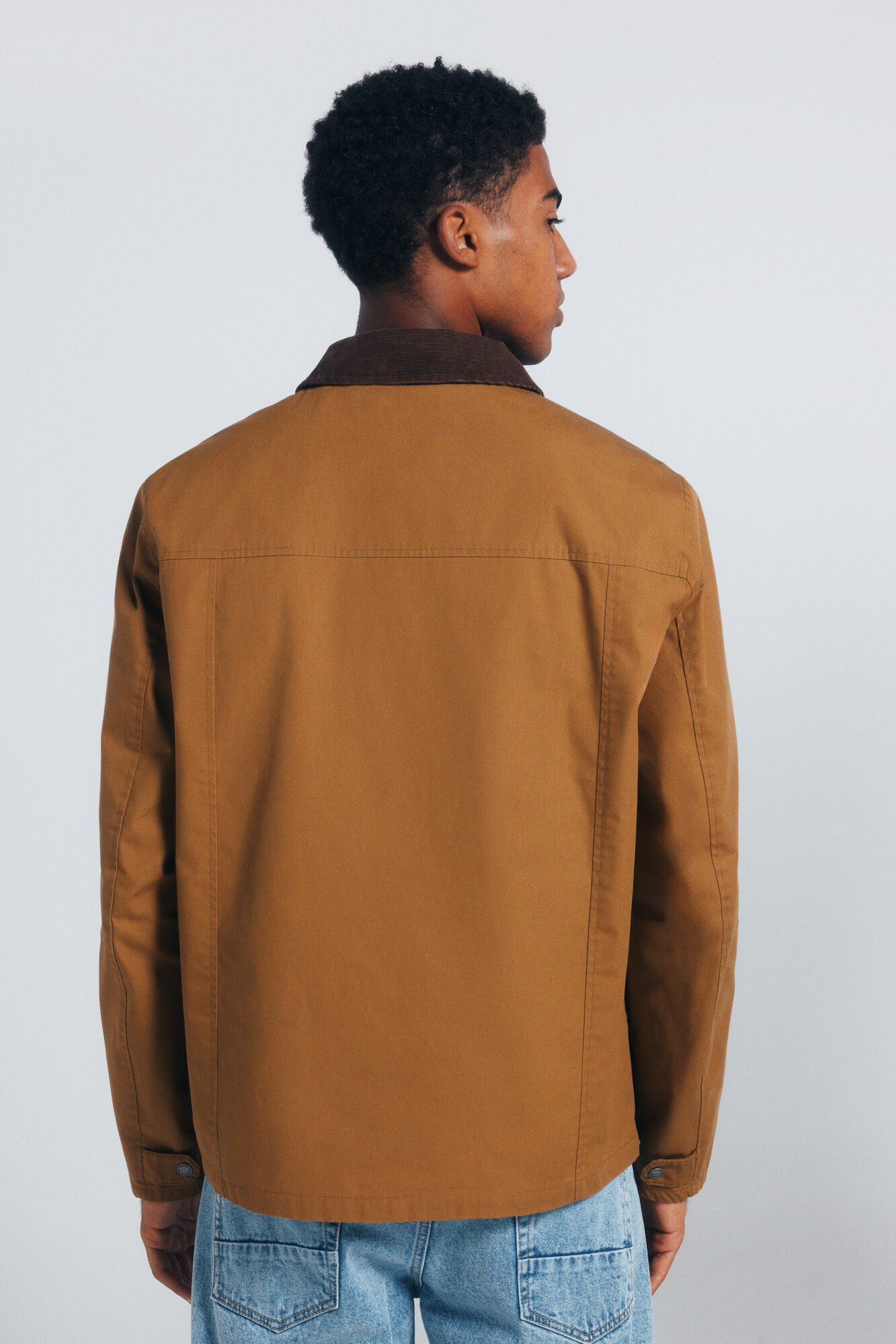 Springfield Parka corta cuello pana amarillo