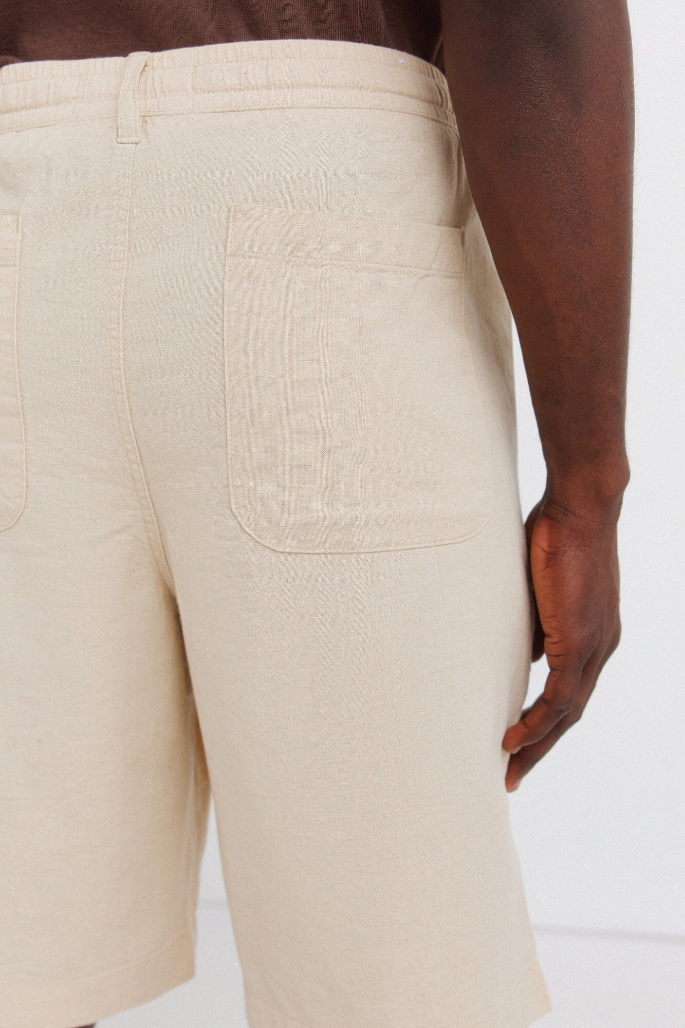 Springfield Bermudas de lino relaxed fit beige
