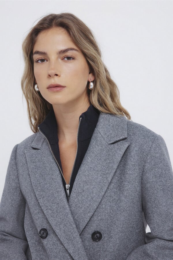 Springfield Abrigo cruzado estampado