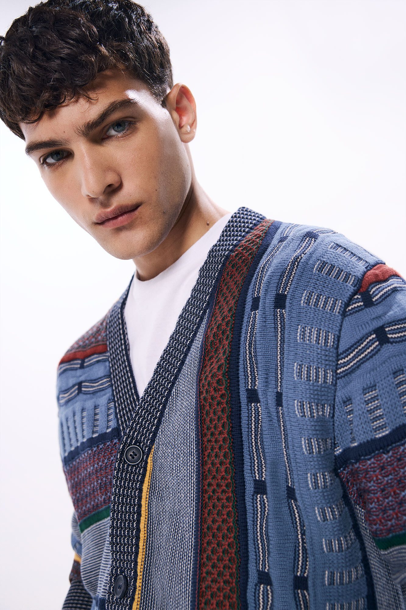 Springfield C&aacute;rdigan jacquard azulado