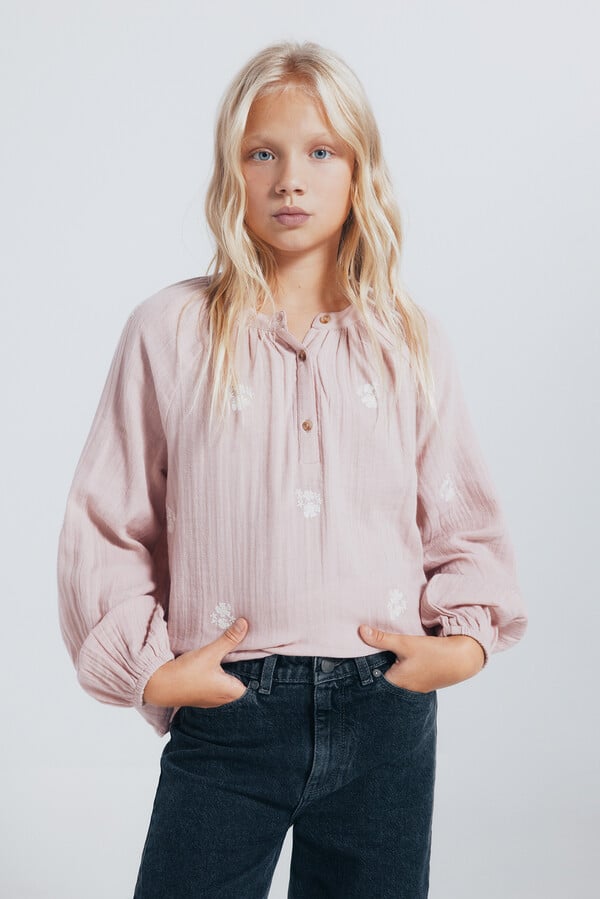 Springfield Kids Blusa manga larga niña rosa