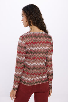 Springfield Playera cenefas zigzag beige