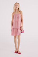 Springfield Vestido tirantes niña fucsia