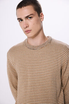 Springfield Suéter estructura jacquard beige