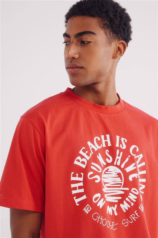 Springfield Camiseta beach calling rojo