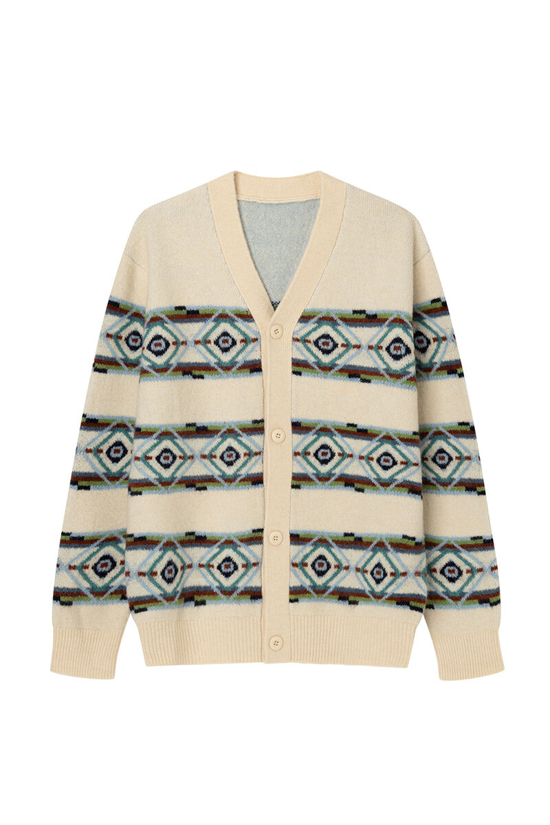 Springfield C&aacute;rdigan jacquard colores blanco