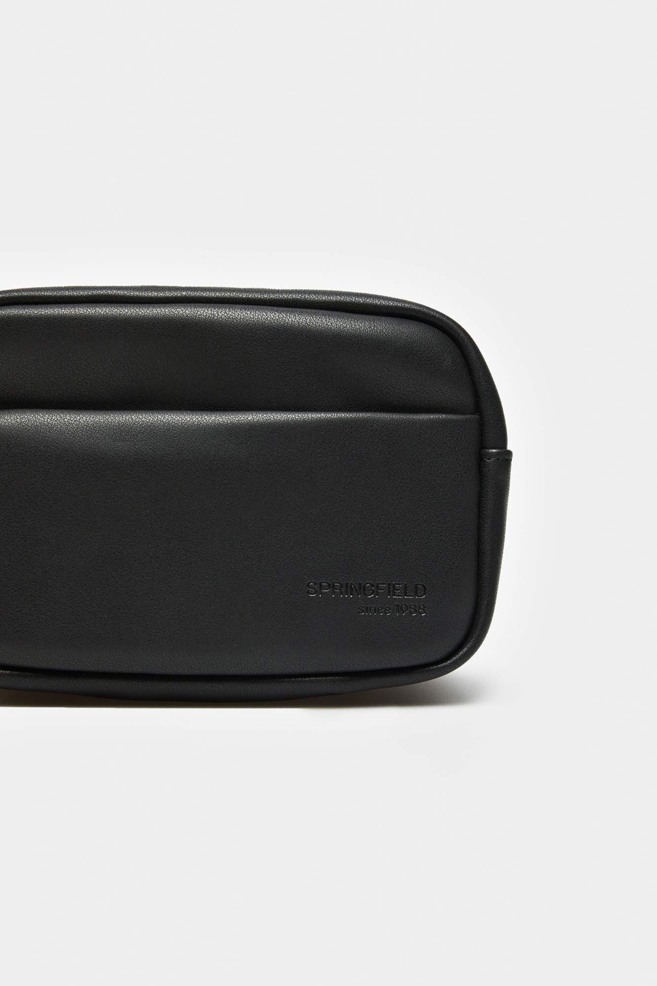 Springfield Neceser casual efecto piel negro