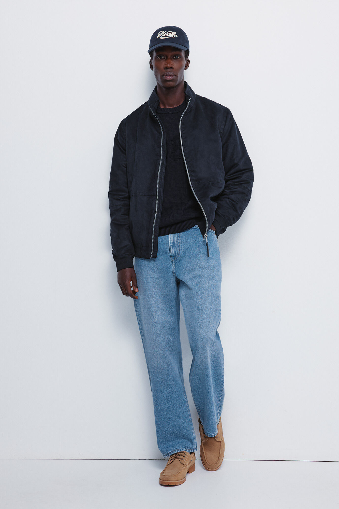 Springfield Chamarra acolchada efecto ante azul